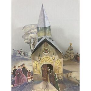 Hallmark Pop-Up Decoration Church Scene Holiday Table Vintage Circa 1960’s Japan